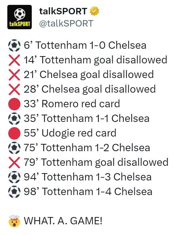 开云Kaiyun官网入口-【英超】热刺2人染红，杰克逊戴帽，切尔西4比1大胜